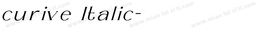 curive Italic字体转换